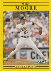 1991 Fleer Base Set Mike Moore #18 card