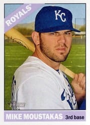 2015 Topps Heritage Base Set Mike Moustakas #383 card