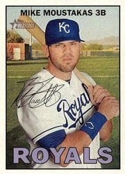2016 Topps Heritage Base Set Mike Moustakas #128 card