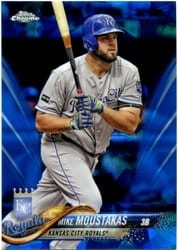 2018 Topps Chrome Sapphire Edition Base Set Mike Moustakas #173 card