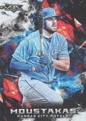 2018 Topps Fire Base Set Mike Moustakas #157 card