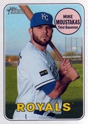 2018 Topps Heritage Base Set Mike Moustakas #93 card