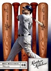 2019 Panini Leather & Lumber Base Set Mike Moustakas #75 card