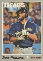 2019 Topps Heritage Base Set Mike Moustakas #370 card