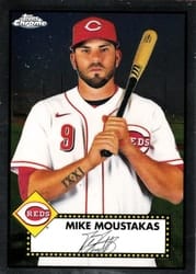 2021 Topps Chrome Platinum Anniversary Base Set Mike Moustakas #251 card