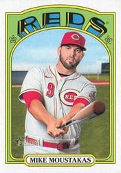 2021 Topps Heritage Base Set Mike Moustakas #599 card