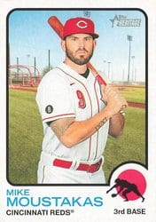 2022 Topps Heritage Base Set Mike Moustakas #4 card