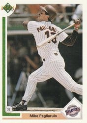1991 Upper Deck Base Set Mike Pagliarulo #206 card