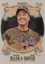 2021 Topps Allen & Ginter Chrome Base Set Mike Piazza #3 card