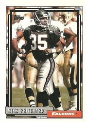 1992 Topps Base Set Mike Pritchard #53 card