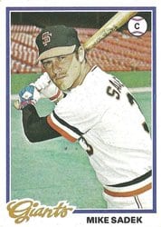 1978 Topps Base Set Mike Sadek #8 card