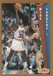 1992-93 Fleer Base Set Mike Sanders #44 card