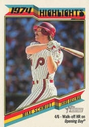 2023 Topps Heritage 1974 Highlights Mike Schmidt #74H-9 card
