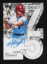 2026 Topps 75 Years of Topps Die-Cut Autographs Mike Schmidt #75YA-MS card