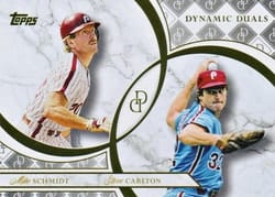 2024 Topps Dynamic Duals Base Dual Autographs Mike Schmidt / Steve Carlton #15A card