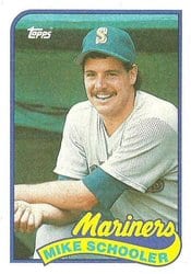 1989 Topps Base Set Mike Schooler #199 card