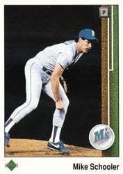 1989 Upper Deck Base Set Mike Schooler #28 card