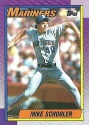 1990 Topps Base Set Mike Schooler #681 card
