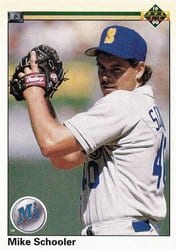 1990 Upper Deck Base Set Mike Schooler #214 card