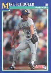 1991 Score Base Set Mike Schooler #489 card