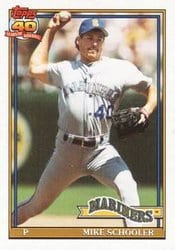 1991 Topps Base Set Mike Schooler #365 card