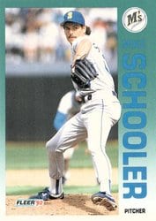 1992 Fleer Base Set Mike Schooler #292 card