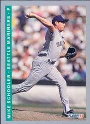 1993 Fleer Base Set Mike Schooler #313 card