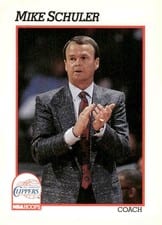 1991-92 Hoops Base Set Mike Schuler #232 card