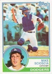 1983 Topps Base Set Mike Scioscia #352 card