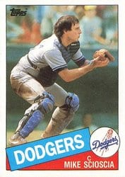 1985 Topps Base Set Mike Scioscia #549 card
