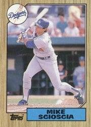 1987 Topps Base Set Mike Scioscia #144 card