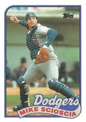 1989 Topps Base Set Mike Scioscia #755 card