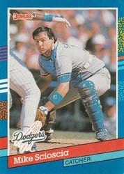 1991 Donruss Base Set Mike Scioscia #112 card