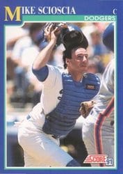 1991 Score Base Set Mike Scioscia #520 card