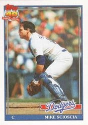 1991 Topps Base Set Mike Scioscia #305 card