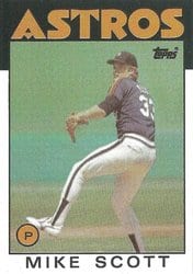 1986 Topps Base Set Mike Scott #268 card