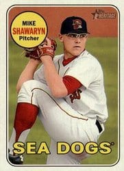 2018 Topps Heritage Minor League Base Set Mike Shawaryn #75 card