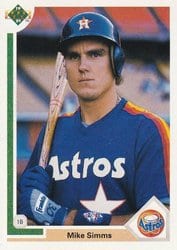 1991 Upper Deck Base Set Mike Simms #664 card