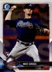 2018 Bowman Chrome Base Set Mike Soroka #64 card