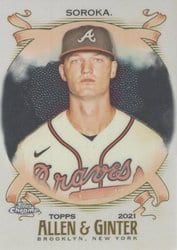 2021 Topps Allen & Ginter Chrome Base Set Mike Soroka #155 card