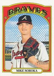 2021 Topps Heritage Base Set Mike Soroka #213 card