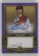 2022 Topps Triple Threads Autograph Single Jumbo Relics Mike Soroka #ASJR-MS card