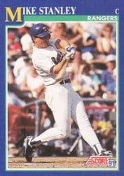 1991 Score Base Set Mike Stanley #92 card