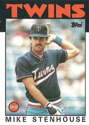 1986 Topps Base Set Mike Stenhouse #17 card