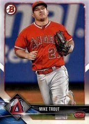 2018 Bowman Base Set Mike Trout #1 card
