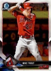 2018 Bowman Chrome Base Set Mike Trout #37 card