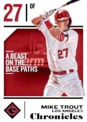 2018 Panini Chronicles Base Set Mike Trout #47 card