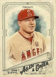 2018 Topps Allen & Ginter Base Set Mike Trout #1 card