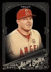 2018 Topps Allen & Ginter X Base Set Mike Trout #1 card