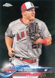 2018 Topps Chrome Update Base Set Mike Trout #HMT69 card